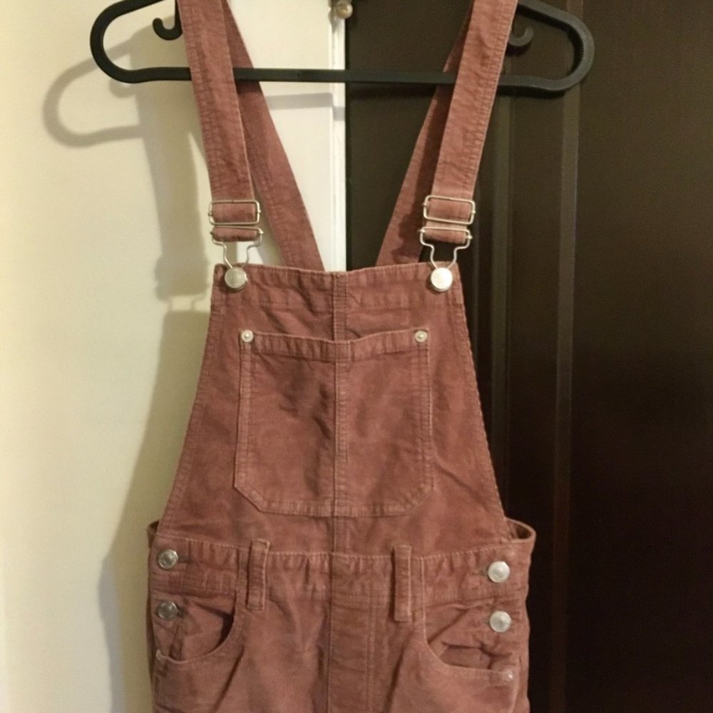 Free People Dusty Rose Corduroy Overalls